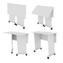 Ver imagem 3 de Mesa Escrivaninha Multiuso Dobrável Me4117 Branco Tecnomobili
