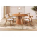 Ver imagem 1 de Sala de Jantar Laminada Redonda 5 Cad 1,35m Zara Requinte