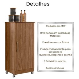 Armário Multiuso Lírio com Porta Naturale Moval - 3