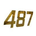 Ver imagem 2 de Número 130mm Garbo Font - Ouro Espelhado - Metalmidia 4