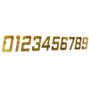 Ver imagem 3 de Número 130mm Garbo Font - Ouro Espelhado - Metalmidia 4