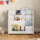 Ver imagem 2 de Porta Livros Branco Madeira de Chão 4 Nichos Livreiro Bruno Idimex