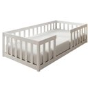 Ver imagem 2 de Cama Infantil Solteiro Montessoriana com Grades de Proteção Branco