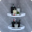 Ver imagem 3 de Kit 2 Suportes Porta Shampoo Para Banheiro De Canto Branco