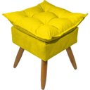 Ver imagem 6 de Kit 2 Poltronas Decorativa e 2 Puffs para Sala Recepção Manicure Consultório Quarto Tecido Suede