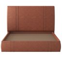 Ver imagem 3 de Cama Casal Flutuante com Cabeceira 140cm Astra S04 Couríssimo Telha - Lyam Decor
