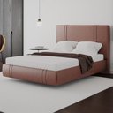 Ver imagem 2 de Cama Casal Flutuante com Cabeceira 140cm Astra S04 Couríssimo Telha - Lyam Decor
