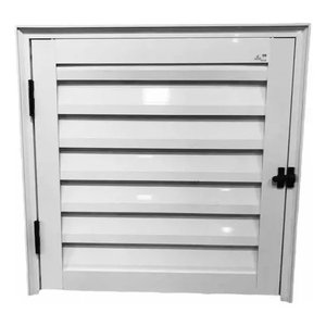 Porta Abrigo Alçapão 60x60 Alumínio Branco Linha 25