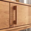 Ver imagem 5 de Rack Madeira Maciça Tv 75 Moderno Natural Pés Retos Freijó Tecca Idimex