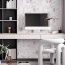 Ver imagem 1 de Papel de Parede Casual Flores Pássaros Borboletas Gh Papel de Parede 3,3m