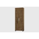 Ver imagem 2 de Multiuso / Armário ARE 2 Portas Com Prateleiras Interna e Puxadores Cromados Com Rodízios Cor Jequit