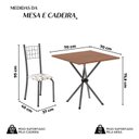 Ver imagem 4 de Conjunto de Mesa Tubular 70cm x 70cm Tampo em MDF com 4 Cadeiras Dany Prata/Mart
