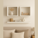 Ver imagem 4 de Kit 2 Nichos com Prateleira Infantil 80cm Branco Quarto Sala