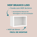 Ver mais imagens de Kit 2 Nichos com Prateleira Infantil 80cm Branco Quarto Sala