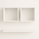Ver imagem 1 de Kit 2 Nichos com Prateleira Infantil 80cm Branco Quarto Sala