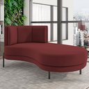 Ver imagem 3 de Sofá Chaise Longue Living Lucca Direito D02 Veludo Marsala C-278