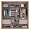 Ver imagem 2 de Guarda-roupa Casal Tripoli 2 Portas 4 Gavetas com Espelho