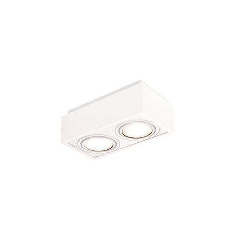 Spot de Sobrepor Newline Box para 2 Lâmpadas Mr16 Gu10 Bivolt Branco