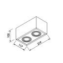 Ver imagem 2 de Spot de Sobrepor Newline Box para 2 Lâmpadas Mr16 Gu10 Bivolt Branco