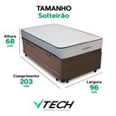 Ver imagem 4 de Cama Box com Baú Solteiro Bicama Auxiliar Orthopedic D33 Espuma Solteirão Marrom Vtech