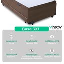 Ver imagem 2 de Cama Box com Baú Solteiro Bicama Auxiliar Orthopedic D33 Espuma Solteirão Marrom Vtech