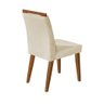 Cadeira Jantar Agatá Estofada Linho Bege com Alça Madeira Maciça Imbuia - 3