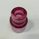 Ver imagem 4 de Castiçal Decorativo de Vidro Roxo 8x6x6cm Porta Vela Mesa Jantar Decoração Sala