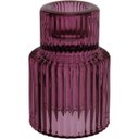Ver imagem 1 de Castiçal Porta Vela Decorativo Home&co Vidro 8x6x6cm Roxo