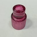 Ver imagem 2 de Castiçal Decorativo de Vidro Roxo 8x6x6cm Porta Vela Mesa Jantar Decoração Sala