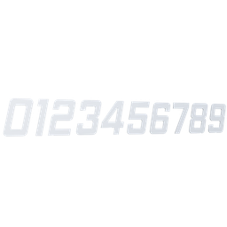 Número 130mm Garbo Font - Branco - Metalmidia 7 - 3