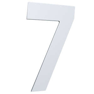 Número 130mm Garbo Font - Branco - Metalmidia 7
