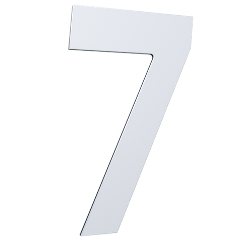 Número 130mm Garbo Font - Branco - Metalmidia 7