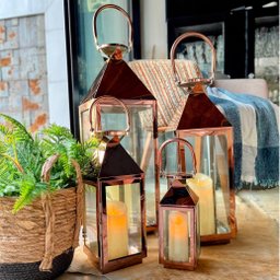 Kit 4 Lanterna Marroquina Decorativa Cobre 70/54/38/26cm - 2