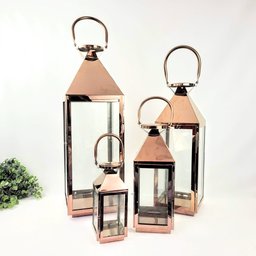 Kit 4 Lanterna Marroquina Decorativa Cobre 70/54/38/26cm - 5