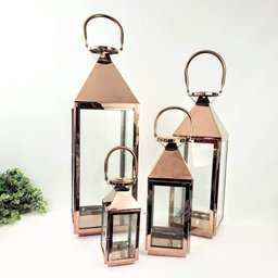 Kit 4 Lanterna Marroquina Decorativa Cobre 70/54/38/26cm - 4