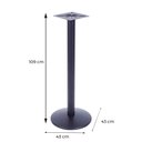 Ver imagem 4 de Mesa Bistrô Zeta 111,50 Cm (altura) com Tampo em Mdp Redonda 70 Cm Imbuia