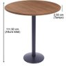 Mesa Bistrô Zeta 111,50 Cm (altura) com Tampo em Mdp Redonda 70 Cm Imbuia - 2