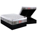 Ver imagem 1 de Cama Box Baú Queen: Colchão Molas Pocket Ensacadas Castor Light Stress Oxygen New Plush + Base Crc