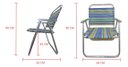 Ver imagem 3 de Cadeira de Praia Conforto Oversize 140kg Nylon Ronchetti