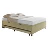 Base Cama Baú Casal com Cama Auxiliar C/colchão Conjugado Corino Bege - Skybox - 4