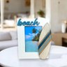 Porta Retrato Prancha de Surf Beach Branco para Fotos 10x15cm - 1