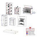 Ver imagem 4 de Quarto de Bebê Completo com Berço 3 em 1 e Colchão Incluso Confete Multimóveis MP4915 Branco