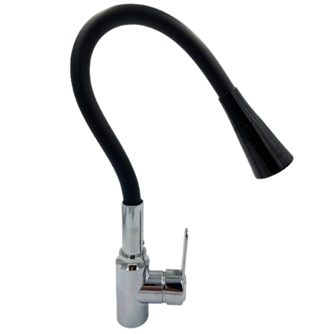 Torneira Preta Flexivel Mesa 2 Jatos Agua Quente/fria Inox