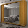 Guarda Roupa Casal 2 Portas com 2 Portas Espelho com Pés Ares Ripado 100% MDF - 7