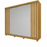 Guarda Roupa Casal 2 Portas com 2 Portas Espelho com Pés Ares Ripado 100% MDF - 3