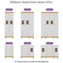 Ver imagem 7 de Berço Americano 3 em 1 com Cômoda 1 Porta 4 Gavetas Fofura Multimóveis Mp4724 Madeirado/branco