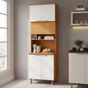 Ver imagem 1 de Torre Quente 100% MDF 6 Portas com Nicho 70cm Bari Poliman Móveis