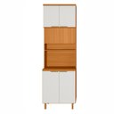 Ver imagem 3 de Torre Quente 100% MDF 6 Portas com Nicho 70cm Bari Poliman Móveis