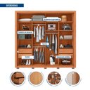 Ver imagem 6 de Guarda-roupa Casal Ripado com Espelhos 2 Portas e 4 Gavetas Suburban Gold Espresso Móveis