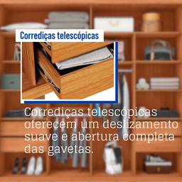 Guarda-roupa Casal Ripado com Espelhos 2 Portas e 4 Gavetas Suburban Espresso Móveis - 12